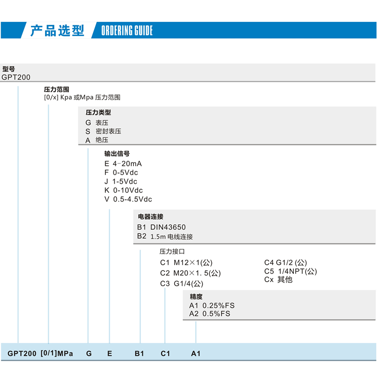 GPT200 擴散硅壓力變送器